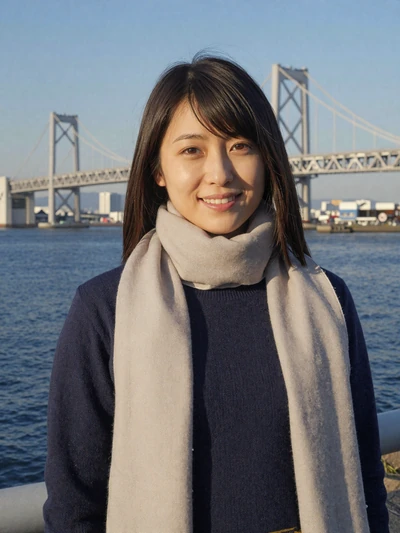 Mio, 26, Japanese professional woman from Yokohama at waterfront, seeking committed international partner