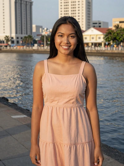 Michelle, 24, Filipina woman from Iloilo near river esplanade, seeking meaningful love connection