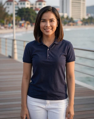 Kanokwan, 31, Thai professional woman from Pattaya on boardwalk, seeking committed partner