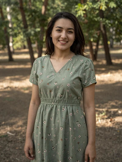 Begimay, 27, Kyrgyz woman from Jalal-Abad in walnut forest, seeking committed partner