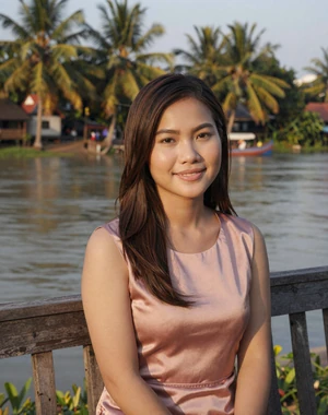 Mealea, 26, Cambodian woman from Kampong Cham near Mekong river, interested in cross-cultural relationship