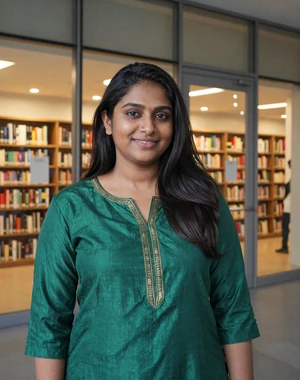 Shalini, 33, Singaporean Indian professional from Clementi in emerald kurta, looking for genuine love connection