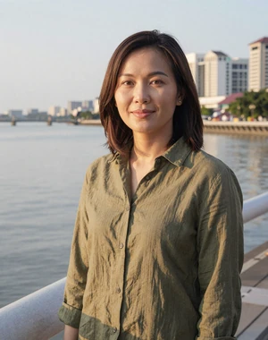 Jessica, 30, Chinese Malaysian woman from Kuching on Sarawak River waterfront, seeking lifelong partner