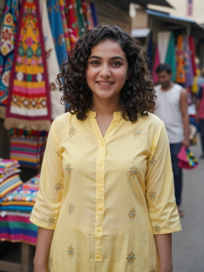 Fatima, 24, Pakistani woman from Rawalpindi at vibrant market, open to cross-cultural relationship