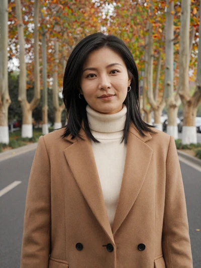 Rui, 30, Chinese woman from Nanjing on tree-lined avenue, seeking lifelong partner