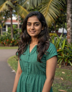 Priya, 26, Indian Malaysian woman from Johor Bahru in tropical park, looking for genuine love connection