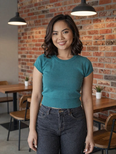 Vilayvone, 30, Laotian professional woman from Savannakhet in modern cafe, seeking committed partner