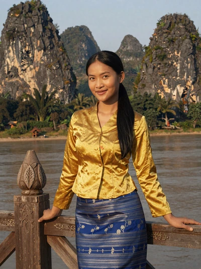 Manivanh, 26, Laotian woman from Thakhek overlooking Mekong River and karst mountains, open to international dating