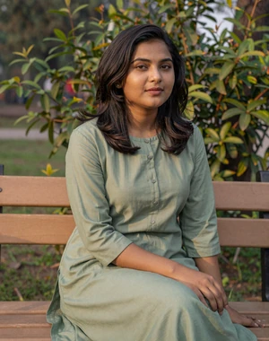 Anika, 27, Bangladeshi woman from Comilla in park setting, looking for meaningful relationship