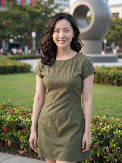 Pei-Shan, 30, Taiwanese professional woman from Taichung in a park setting, looking for committed partner
