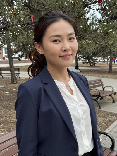 Enkhjin, 29, Mongolian professional woman from Erdenet in park setting, interested in serious international relationship