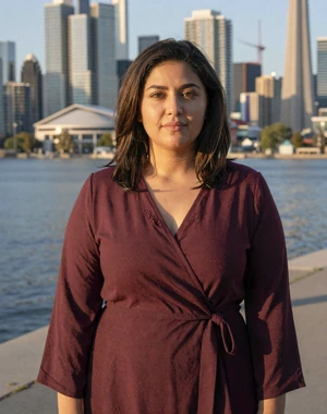 Lina, 31, Afghan-Canadian woman from Toronto at waterfront, interested in cross-cultural relationship