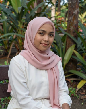Farah, 24, Malaysian woman from Shah Alam in botanical garden, interested in cross-cultural relationship