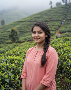 Farhana, 25, Bangladeshi woman from Sylhet in tea garden setting, looking for genuine love connection