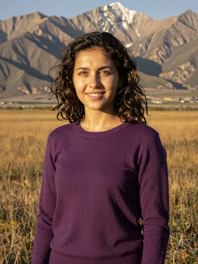 Eliza, 28, Kyrgyz woman from Naryn in mountain landscape, looking for meaningful relationship