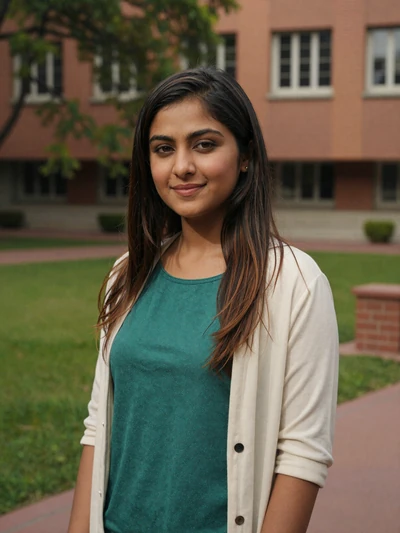 Iqra, 29, Pakistani woman from Sialkot on university campus, looking for meaningful international relationship