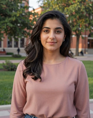 Lara, 25, Jordanian woman from Irbid in university garden, interested in serious international relationship