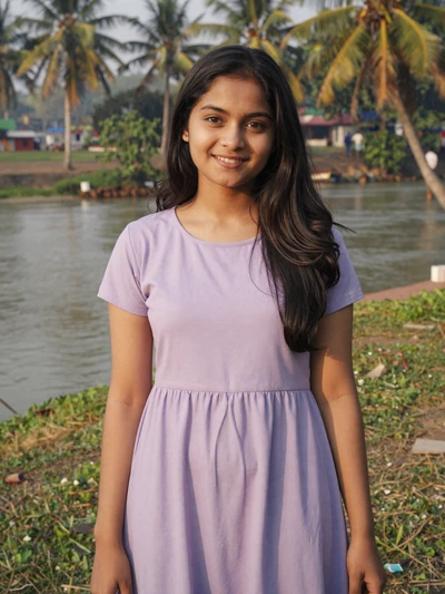 Nisha, 23, Nepali woman from Hetauda at riverside park, interested in cross-cultural dating